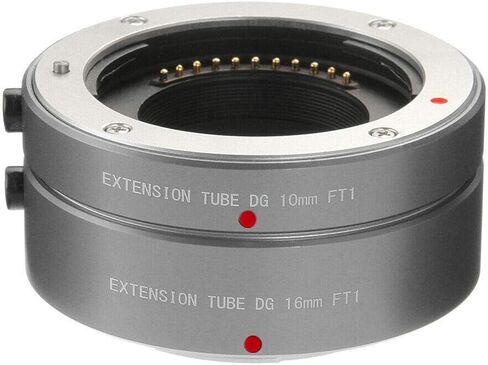 FocusFoto Metal Automatic Electronic Macro AF Auto Focus Extension Tube DG Set 10mm+16mm for Olympus Panasonic Micro Four Thirds M4/3 Mount GH3 GH4 GH5 E-PL8 E-PL7 E-M5 E-M10 Mark II III Camera (Grey) in Saudi Arabia