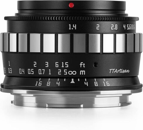 تي تي ارتيسان وصلة عدسة 23 ملم F/1.4 APS-C لكاميرا سوني اي ماونت فضية عريضة الزاوية للكاميرات غير العاكسة in Kuwait