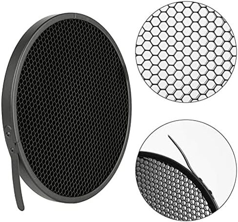 Soonpho 7" Standard Reflector Diffuser Lamp Shade Dish with 10° /30°/ 50° Degree Honeycomb Grid White Soft Cloth for Bowens Mount Studio Strobe Flash Light Speedlite in Saudi Arabia