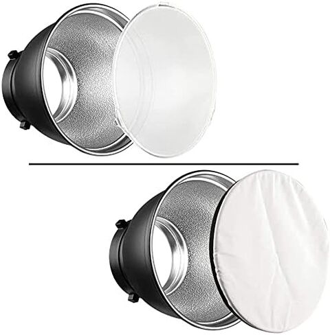 Soonpho 7" Standard Reflector Diffuser Lamp Shade Dish with 10° /30°/ 50° Degree Honeycomb Grid White Soft Cloth for Bowens Mount Studio Strobe Flash Light Speedlite in Saudi Arabia