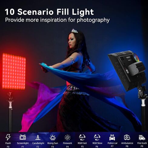 YONGNUO YN300 Air II YN300Air II LED Video Light Panel RGB Full Range Photography Bi-Color 3200K-5600K for Canon Nikon Pentax Olympus Samsung in Saudi Arabia