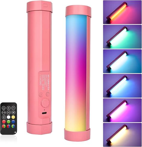 LUXCEO Handheld Light Wand, Multicolor RGB LED Video Light for Photography, 2000mAh Rechargeable Mini Light Stick for Video Shooting Professional Tube Lights with Magnetic for YouTube, TikTok(Black) in Kuwait