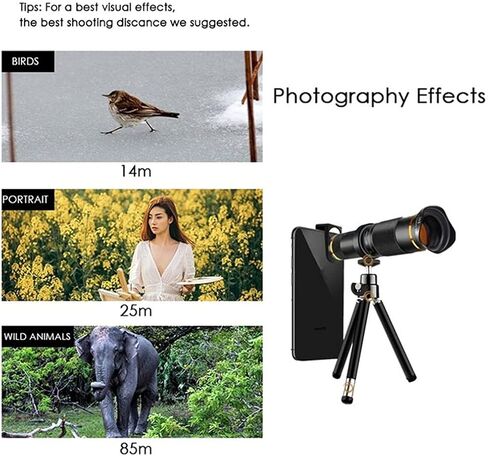 WSZTT Telecope Lens 4K Universal Telephoto Phone Camera Lens for Smartphone Mobile Lens Kit Include Tripod (Size : D) in Saudi Arabia