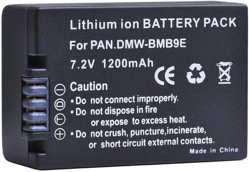 Tectra 2 Pack DMW-BMB9 DMW-BMB9E DMW-BMB9PP Battery and LED USB Charger for Panasonic Lumix DC-FZ80, DMC-FZ40K, DMC-FZ45K, DMC-FZ47K, DMC-FZ48K, DMC-FZ60, DMC-FZ70, DMC-FZ100, DMC-FZ150 Digital Camera in Kuwait