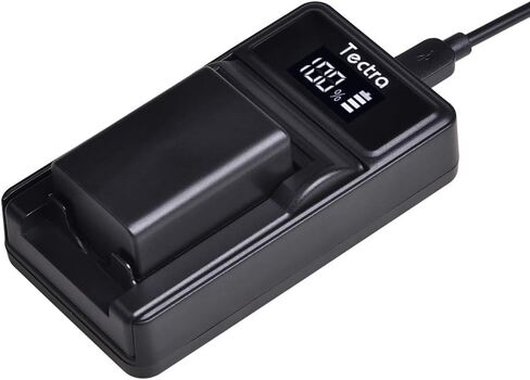 Tectra 2 Pack DMW-BMB9 DMW-BMB9E DMW-BMB9PP Battery and LED USB Charger for Panasonic Lumix DC-FZ80, DMC-FZ40K, DMC-FZ45K, DMC-FZ47K, DMC-FZ48K, DMC-FZ60, DMC-FZ70, DMC-FZ100, DMC-FZ150 Digital Camera in Kuwait