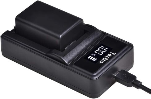 Tectra 2 Pack DMW-BMB9 DMW-BMB9E DMW-BMB9PP Battery and LED USB Charger for Panasonic Lumix DC-FZ80, DMC-FZ40K, DMC-FZ45K, DMC-FZ47K, DMC-FZ48K, DMC-FZ60, DMC-FZ70, DMC-FZ100, DMC-FZ150 Digital Camera in Kuwait