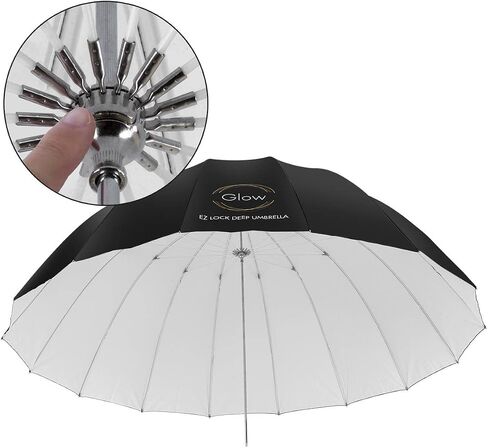 Glow Easy Lock X-Large Deep White Fiberglass Umbrella (65") in Kuwait