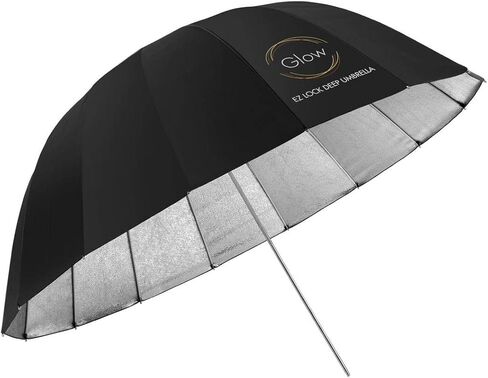 Easy Lock X-Large Deep Beaded Silver Fiberglass Umbrella (65") in Saudi Arabia
