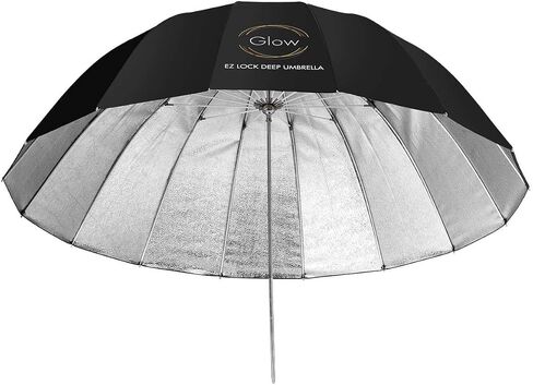 Easy Lock X-Large Deep Beaded Silver Fiberglass Umbrella (65") in Saudi Arabia