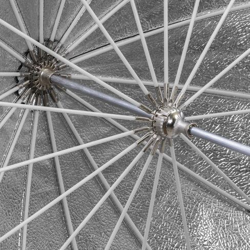 Easy Lock X-Large Deep Beaded Silver Fiberglass Umbrella (65") in Saudi Arabia