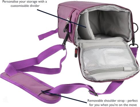 Navitech Purple Protective Portable Handheld Binocular Case and Travel Bag Compatible with The Braun Compagno 10 x 34 WP in Saudi Arabia