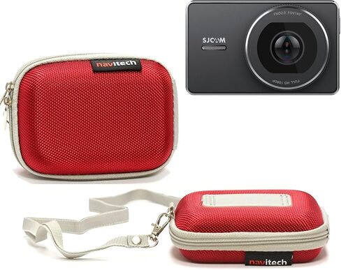 Navitech Red Water Resistant Hard Case Cover Compatible with The SJCAM SJ Dash+ Dash Cam in Saudi Arabia