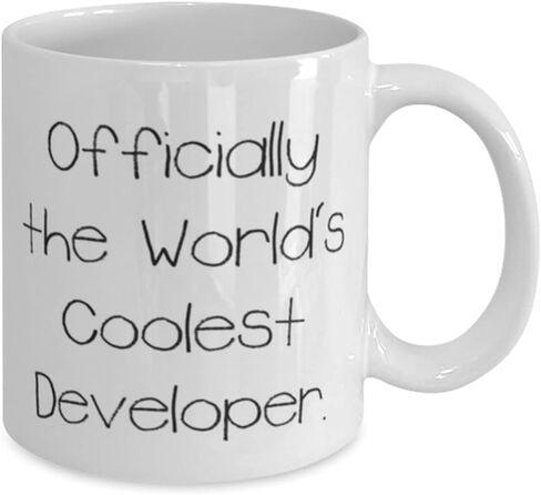 Officially the World's Coolest Developer. Developer 11oz 15oz Mug, Sarcastic Developer Gifts, Cup For Coworkers from Friends, Gift ideas for graduation, What to get for graduation, Graduation present in Saudi Arabia