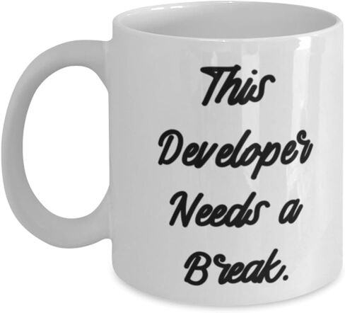 This Developer Needs a Break. Developer 11oz 15oz Mug, Special Developer Gifts, Cup For Colleagues from Coworkers, Unique gifts for developers, Cool gifts for developers, Trendy gifts for developers, in Saudi Arabia