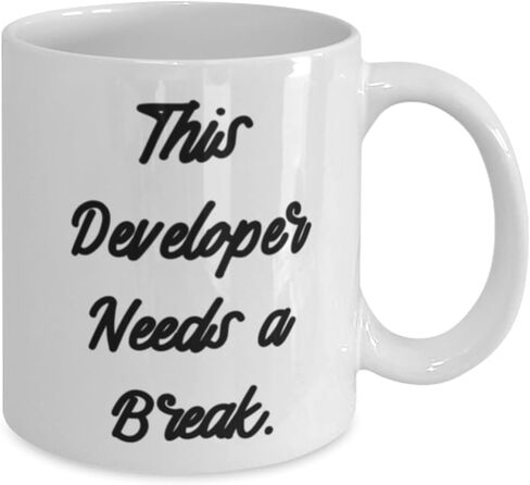 This Developer Needs a Break. Developer 11oz 15oz Mug, Special Developer Gifts, Cup For Colleagues from Coworkers, Unique gifts for developers, Cool gifts for developers, Trendy gifts for developers, in Saudi Arabia