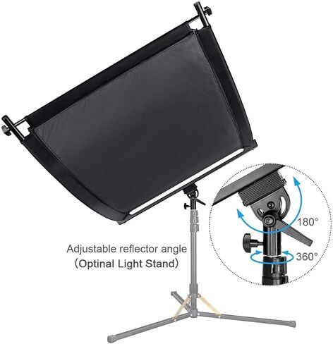 عاكس ضوء Fomito Clamshell 70 بوصة × 25.6 بوصة / 178 × 65 سم ، موزع إضاءة منحني لتصوير التصوير الفوتوغرافي ستديو التصوير الفوتوغرافي ، أسود/أبيض/ذهبي/فضي in Saudi Arabia