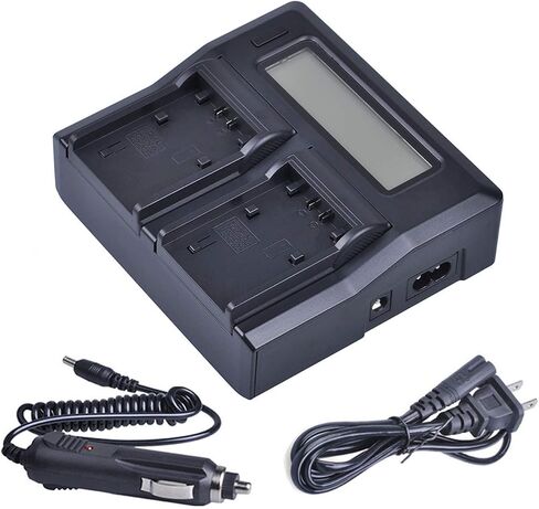 LCD Dual Quick Battery Charger for Sony HDR-HC5, HDR-HC7, HDR-HC9 MiniDV Handycam Camcorder in Saudi Arabia