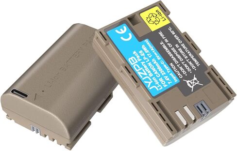 JYJZPB LP-E6N LP-E6 Replacement Battery with Type-C Port Compatible for Canon 60D, 70D, 80D, 90D, EOS 5D Mark II/III/IV, EOS 5DS, 5DS, 6D, 7D, 7D Mark II, 7D EOS R, R5, R6 Digital Camera in Kuwait
