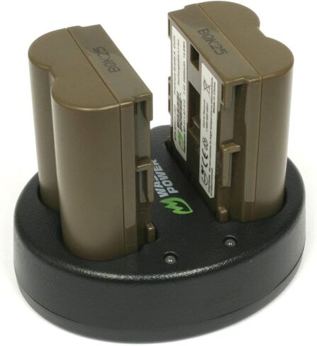 Wasabi Power Battery (2-Pack) & Dual Charger for Canon BP-511, BP-511A, BP-512, BP-514N & EOS 5D, 10D, 20Da, 300D, 30D, 40D, 50D, D30, D60, PowerShot G1/G2/G3/G5/G6, FV100, FV200, FV300, FV400 & More in Kuwait