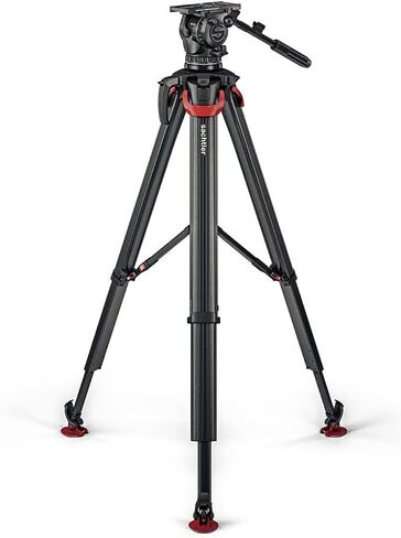Sachtler aktiv12T 100mm Fluid Head with flowtech 100 Carbon Fiber Tripod and Mid-Level Spreader in Kuwait