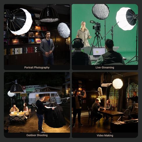 SmallRig Lantern Softbox Quick Release-One Step, Light Modifier with Fabric Barn Doors, Softbox Diffuser for SmallRig Video Light 120B, 120D, 220B, 220D and Other Bowens Mount Light in Saudi Arabia