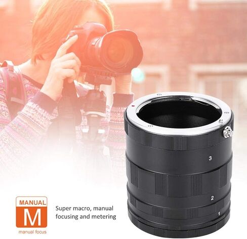 Manual Focusing Macro Extension Tube, Close-Up Lens Adapter Ring for Sony E Mount NEX Camera Lens A7 A7R A7S NEX-7 6 5T 5C 5R 5N F3 C3 3 A6000 A5100 A5000 in Saudi Arabia