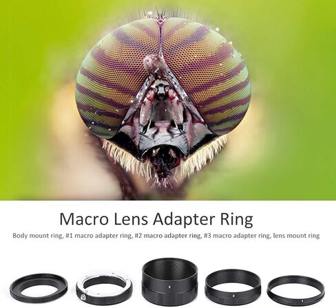 Manual Focusing Macro Extension Tube, Close-Up Lens Adapter Ring for Sony E Mount NEX Camera Lens A7 A7R A7S NEX-7 6 5T 5C 5R 5N F3 C3 3 A6000 A5100 A5000 in Saudi Arabia