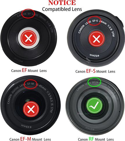 RF Rear Lens Cap Cover for Canon EOS R50 R100 R10 R8 R7 R6 R6 Mark II R5 R5C R3 R RP More Canon RF Mount Camera(for Accessories),HUIPUXIANG [2 Sets] in Saudi Arabia