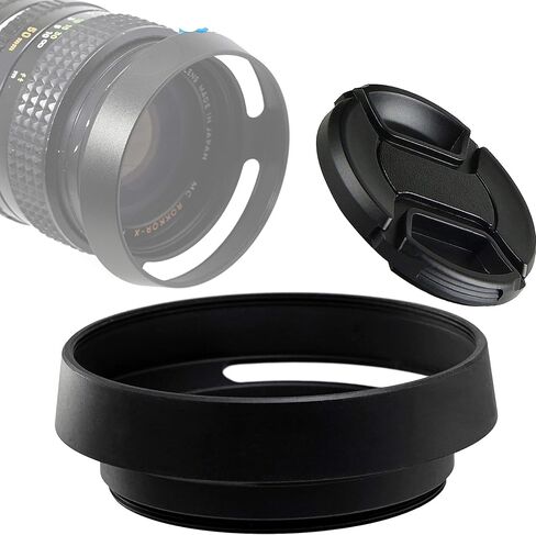Fotasy Metal Curved Lens Hood - 52mm Vented Hood for Fuji, Leica, Olympus, Panasonic, Sony Lenses in Saudi Arabia