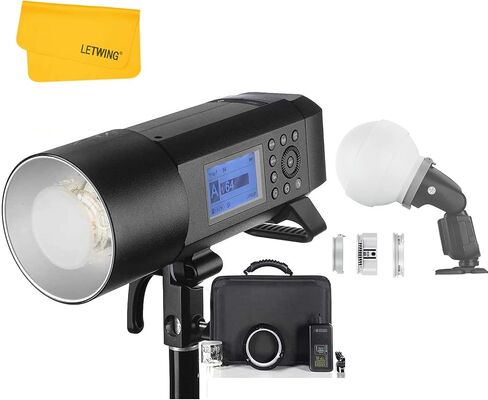 Godox AD400 Pro AD400Pro ضوء فلاش خارجي، 400ws 1/8000s HSS TTL الكل في واحد، مصباح تشكيل LED 30 وات، 390 قوة كاملة Pops Speedlite مع Godox ML-CD15 مجموعة قبة التوزيع in Saudi Arabia
