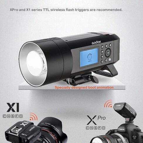 Godox AD400 Pro AD400Pro ضوء فلاش خارجي، 400ws 1/8000s HSS TTL الكل في واحد، مصباح تشكيل LED 30 وات، 390 قوة كاملة Pops Speedlite مع Godox ML-CD15 مجموعة قبة التوزيع in Saudi Arabia