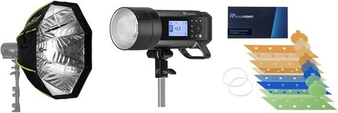 XPLOR 400 Pro Compact TTL R2 Monolight, Godox AD400 Pro, Bundle with Glow EZ Lock Octa Softbox and Flashpoint Color Correction Gel Kit in Kuwait