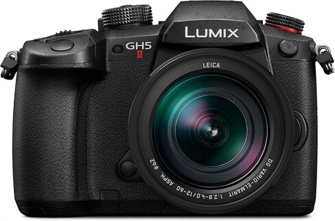 Panasonic LUMIX GH5M2, 20.3MP Mirrorless Micro Four Thirds Camera with Live Streaming, 4K 4:2:2 10-Bit Video, 5-Axis Image Stabilizer, 12-60mm F2.8-4.0 Leica Lens DC-GH5M2LK Black | 4K 4:2:2 10-Bit Video, 5-Axis Image Stabilizer, Live Streaming, 12-60mm F in Saudi Arabia