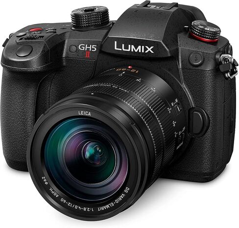 Panasonic LUMIX GH5M2, 20.3MP Mirrorless Micro Four Thirds Camera with Live Streaming, 4K 4:2:2 10-Bit Video, 5-Axis Image Stabilizer, 12-60mm F2.8-4.0 Leica Lens DC-GH5M2LK Black | 4K 4:2:2 10-Bit Video, 5-Axis Image Stabilizer, Live Streaming, 12-60mm F in Saudi Arabia
