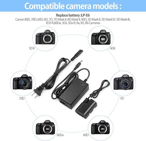 ENEGON LP-E6 LP-E6N LP-E6NH Triple Slot LCD USB Charger for Canon EOS 5D Mark II III and IV, 70D, 5Ds, 6D, 5DsR, 80D, 7D, and 7D Mark II, EOS 60D in Saudi Arabia