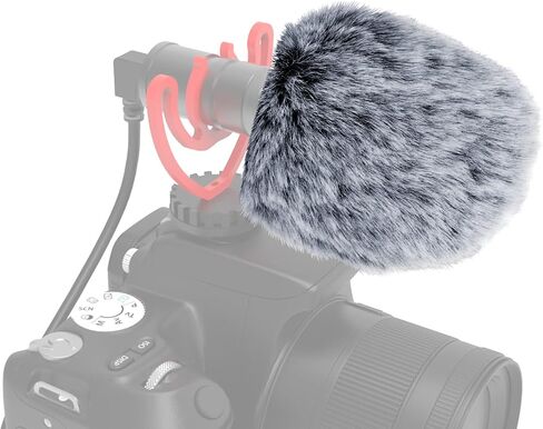 Cubilux WSF-1 Double Layers Furry Windscreen, Dead Cat and Foam Cover Set Compatible with VideoMicro, VideoMicro II, VideoMic Me/Me-L/Me-C, VRX10, V-Mic, Windshield for Mini Shotgun Microphone in Kuwait