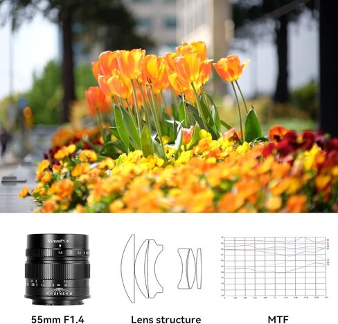 7artisans 55mm F1.4 APS-C Manual Focus Prime Mirrorless Camera Lens (X-Mount) in Kuwait