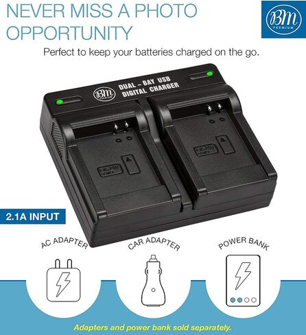 BM 2 Pack of DMW-BCM13E Batteries and Dual Battery Charger for Panasonic Lumix DC-TS7,DMC-FT5A, LZ40, TS5, TS6, TZ37, TZ40, TZ41, TZ55, TZ60, ZS27, ZS30, DMC-ZS35, DMC-ZS40, DMC-ZS45, DMC-ZS50 Camera in Saudi Arabia