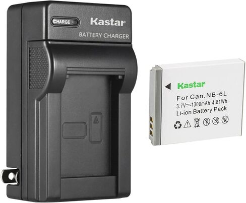 Kastar 4-Pack NP-6L Battery and AC Wall Charger Replacement for Minolta MND20 44 MP / 2.7K, Minolta MND23 48MP Auto Focus 4K Ultra HD Selfie, Minolta MN50WP 48MP Autofocus 5K UHD Waterproof Camera in Saudi Arabia