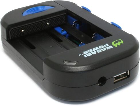 Wasabi Power Universal Camera Battery Charger Compatible with AA, AAA, Canon, Contour, Fujifilm, GoPro, JVC, Leica, Nikon, Olympus, Panasonic, Pentax, Ricoh, Samsung, Sony and More in Kuwait