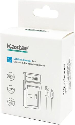 Kastar LCD USB Charger Replacement for Panasonic VW-VBG070 VW-VBG130 VWVBG260 VBG6 and SDR-H40 SDR-H80 Series HDC-HS700 TM700 HS300 TM300 HS250 SD20 HS20 HDC-SDT750 Camcorders etc. in Saudi Arabia