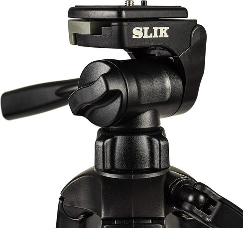 حامل ثلاثي القوائم Slik U9000 مع رأس بتأثير سائل ثلاثي الاتجاهات ومستوى فقاعات مدمج، فضي in Kuwait