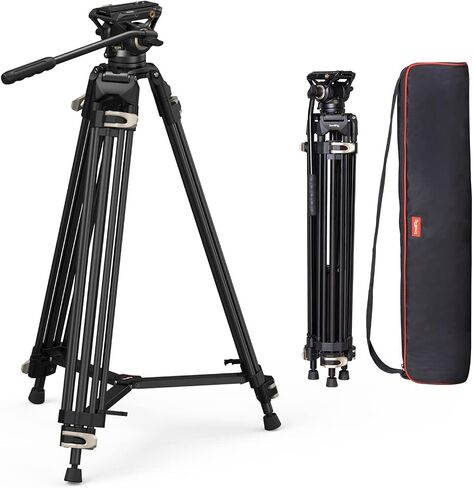 SmallRig AD-01 Video Tripod, 73" Heavy Duty Tripod with 360 Degree Fluid Head and Quick Release Plate for DSLR, Camcorder, Cameras 3751 in Saudi Arabia