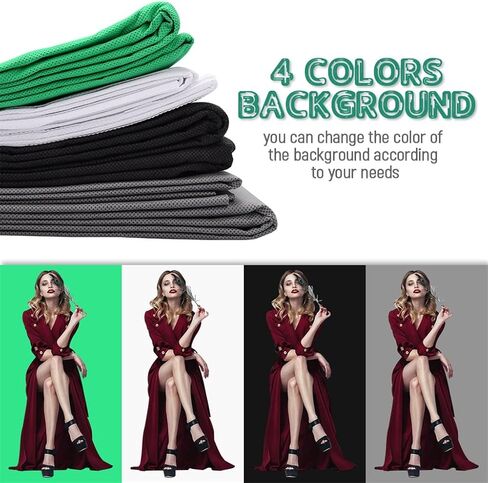Photo Studio Softbox Continuous Lighting Kit Background Soft Box Light Stand+ 3 Backdrops + 2 * 2M Backdrop Support Kit in Saudi Arabia