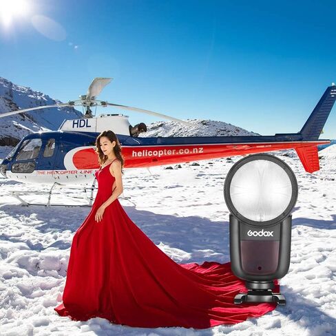 فلاش كاميرا GODOX V1-S TTL مستدير الرأس 2 وات LED، مزامنة عالية السرعة 1/8000 ثانية، فلاش طاقة كامل 480، درجة حرارة اللون 5600 ± 200 كلفن، قفل سريع التحرير، مناسب لكاميرات سلسلة سوني in Saudi Arabia