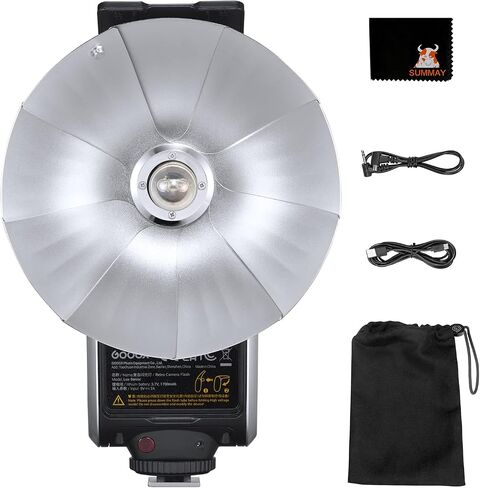 Godox Lux Senior Retro Flash with Rechargeable Battery, Portable and Stylish, Color Temperature 6000K±200K, Suitable for Most hot Shoe Cameras on The Market in Saudi Arabia