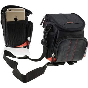 Navitech Black Protective Portable Handheld Binocular Case and Travel Bag Compatible With Nikon ACULON A30 10x25 (with Belt and Shoulder Strap) in Kuwait
