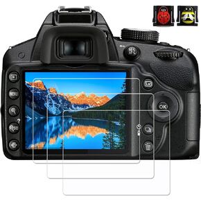 رقاقة زجاجية من PCTC متوافقة مع كاميرا Nikon D3500 D3400 D3100 D3200 D3300 DSLR (3 حزم) in Kuwait