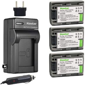 Kastar Battery (3-Pack) and Charger Kit for Sony DVD HandyCam DCR-DVD105 DCR-DVD202E DCR-DVD203 DCR-DVD203E DCR-DVD205 DCR-DVD305 DCR-DVD403 DCR-DVD405 DCR-DVD408 DCR-DVD505 DCR-DVD910 DCR-DVD92 in Saudi Arabia