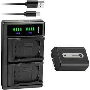 Kastar 4-Pack NP-FH50 Battery and LTD2 USB Charger Replacement for Sony DCR-SX40, DCR-SX41, DCR-SX50, DCR-SX60, HDR-CX100, HDR-CX105, HDR-CX106, HDR-CX11, HDR-CX12, HDR-CX500, HDR-CX505, HDR-CX520 in Kuwait